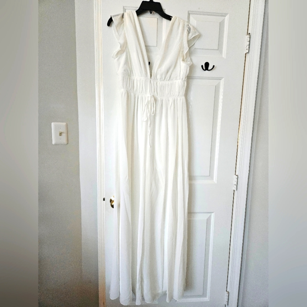 Lulu's White Jumpsuit